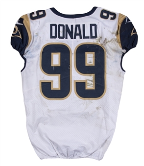 2017 Aaron Donald Game Used Los Angeles Rams Jersey Photo Matched To 10/22/2017 (NFL-PSA/DNA & Resolution Photomatching)